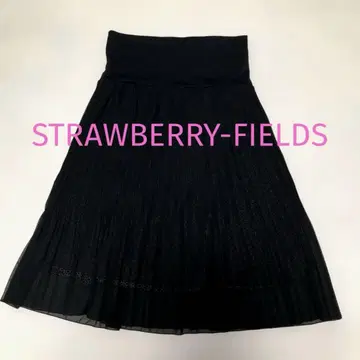 스트로베리 필드 플리츠 쉬폰 스커트 리버서블 허리 밴딩