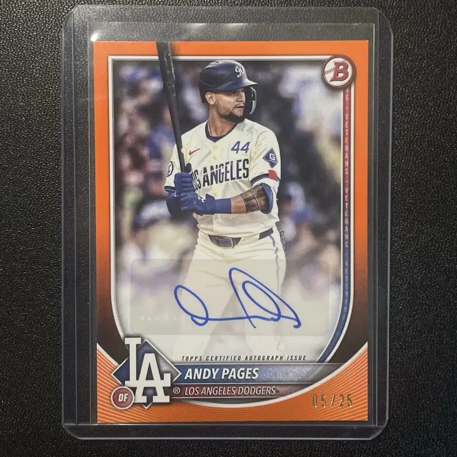 Andy Pages パヘス ドジャース Auto サイン Topps 2025（2025