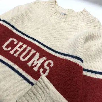 CHUMS 니트 스웨터 아메리칸 레트로 아이보리 남성용 M