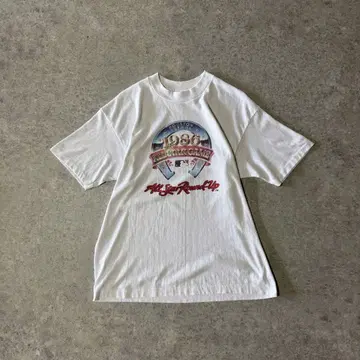 레어 빈티지 1986 MLB 올스타 게임 티셔츠 TRENCH 제작