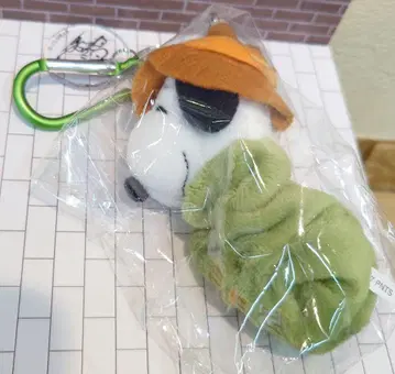 스누피 침낭 카라비너 슈라프 마스코트 키링 봉제 인형