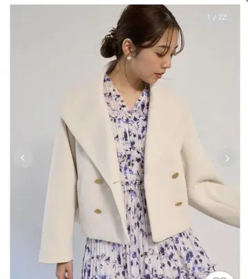 SNIDEL 래글런 숏코트 IVR 아이보리