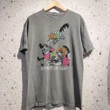 crazy shirt KLIBAN CAT 프린트 티셔츠 그레이