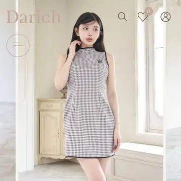 Darich 다리치 허리 오픈 체크 미니 원피스 free 사이즈