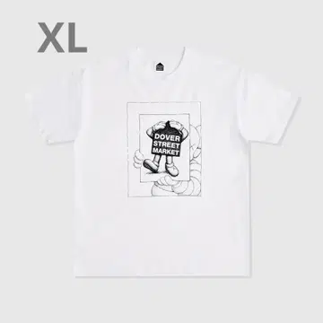 XL KAWS DOVER STREET MARKET 티셔츠 WHITE