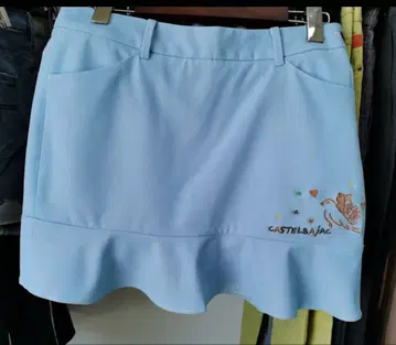까스텔바작 스카이블루 프릴 스커트