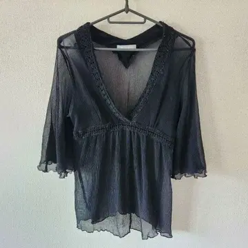 DAMA collection 블랙 시스루 튜닉