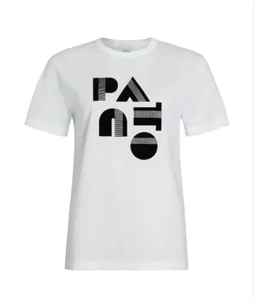 PATOU Art Deco 티셔츠 화이트 XS