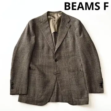 빔즈 F 빔즈 F 울 실크 글렌 격자 무늬 자켓 48