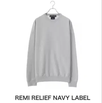REMI RELIEF NAVY LABEL 맨투맨 그레이