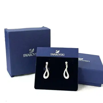스와로브스키 귀걸이 실버 드롭 레어 레어 Swarovski