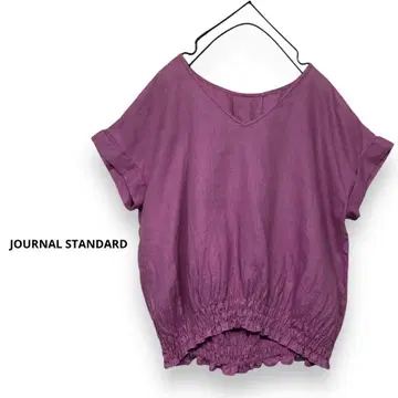 JOURNAL STANDARD 린넨 블라우스 V넥 린넨 풀오버