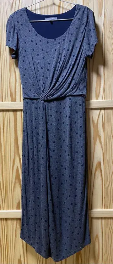 LAURA ASHLEY 도트 무늬 맥시 드레스 UK10