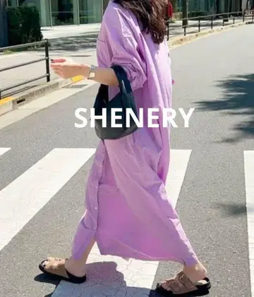 하자품 SHENERY 시너리 코튼 맥시 길이 셔츠 원피스 드레스