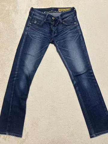 SOMETHING 부츠 컷 데님 다크 블루