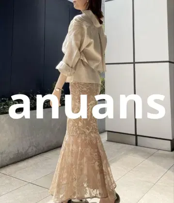 거의 미사용 anuans 스커트 SMALL 베이지 여성용