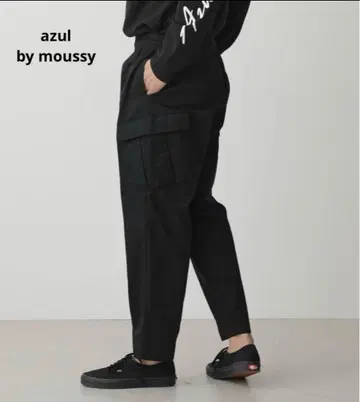 AZUL by moussy 유틸리티 카고 팬츠 블랙 M
