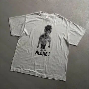 90s Vintage Leave Me ALONE! 티셔츠 화이트
