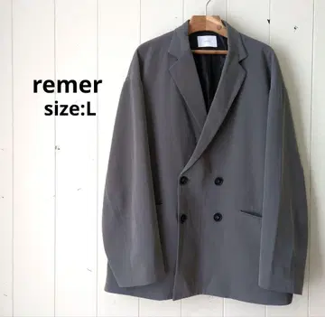 리메일 remer 테일러드 자켓 전체 안감 빅 실루엣 그레이 L