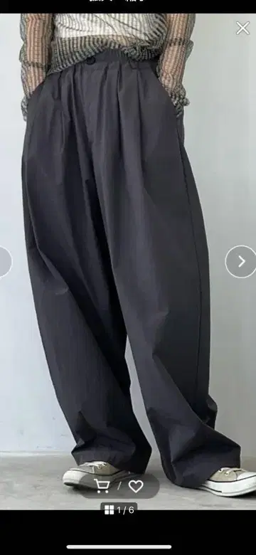 CHUCLLA 턱 개더 벌룬 와이드 팬츠