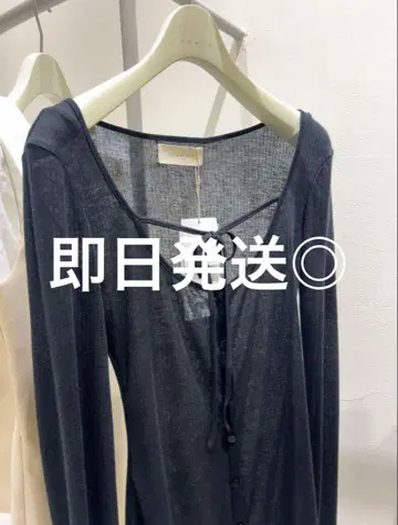 앤드메리 레이스 리본 카디건 블랙