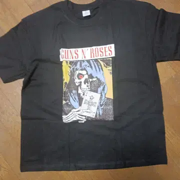 GUNSN' ROSES 스컬 티셔츠 건즈 앤 로지즈 XL 블랙