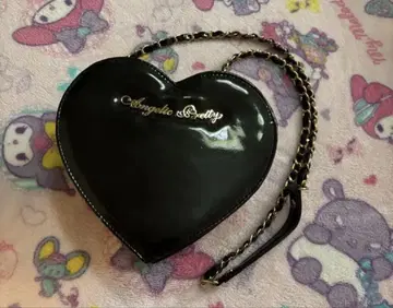 Angelic Pretty 하트형 숄더백 블랙