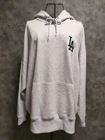 다저스 LA 로고 자수 그레이 후드티 여성용 L