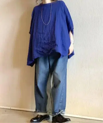 60 린넨 와셔 판초