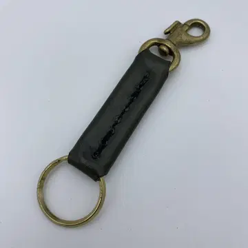 Herz 가죽 키링 그린 골드
