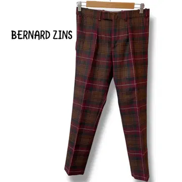 BERNARD ZINS 타탄 체크 슬랙스 사이즈 36
