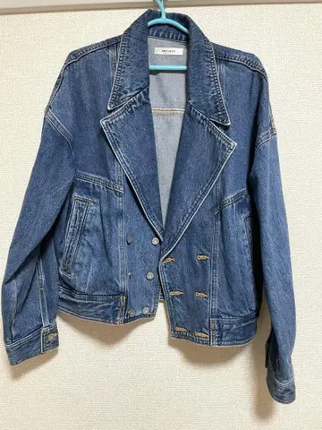 MOUSSY 더블 브레스트 데님 자켓