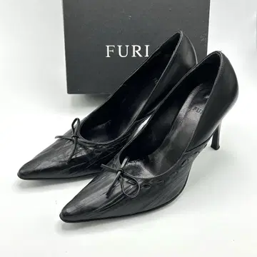 FURLA 훌라 가죽 펌프스 힐 블랙