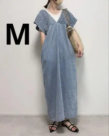 시마무라 셔링 데님 원피스 색스 M