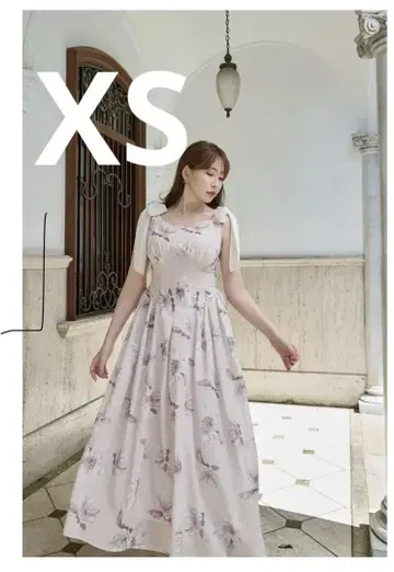 해바라기 프린트 미디 드레스