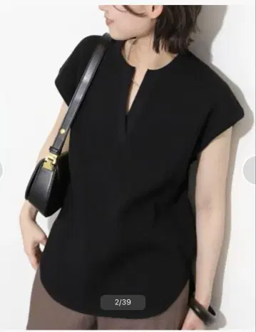 프렌치 슬리브 와플 티셔츠 택 포함 새상품