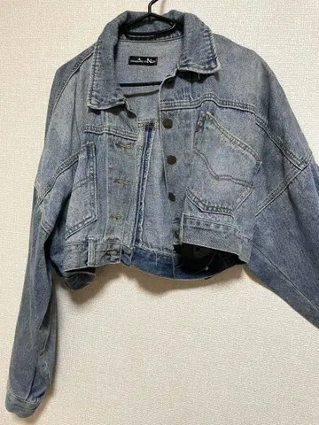 라이트 블루 크롭 데님 숏 자켓