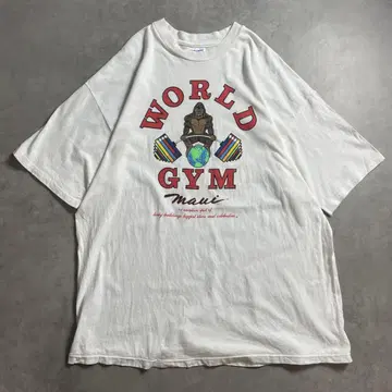 90년대 USA제 WORLD GYM 헬스장 양면 빈티지 T-셔츠