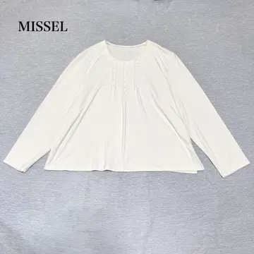 미젤 긴팔 티셔츠(LL) 비쥬 턱 오피스 캐주얼 성인 여성