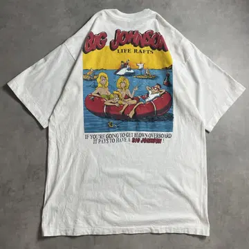 90년대 USA제 BIG JOHNSON 바다 빈티지 T-셔츠