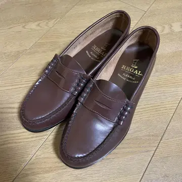 REGAL 리갈 가죽 로퍼 브라운 24.5cm 미끄럼 방지
