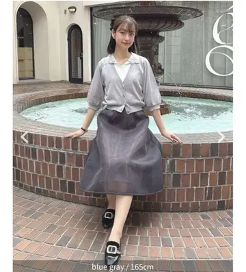 블루 그레이 가디건 사이즈 F 핀토 안아나자 앙젤라스