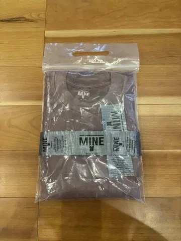 MINE 무지 오버다이 티셔츠 BROWN L 사이즈