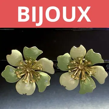 BIJOUX 귀걸이 꽃 빅 사이즈