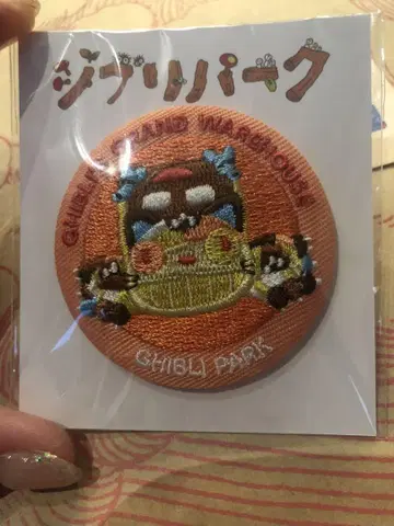 지브리 파크 한정 신상품 오리지널 고양이 버스 자수 캔뱃지 미개봉