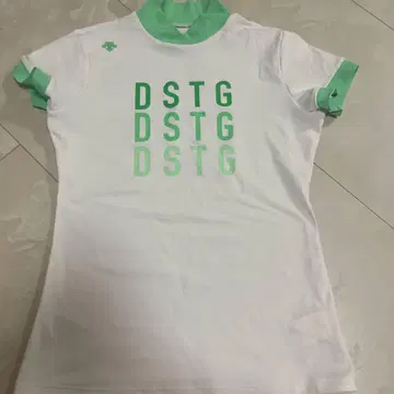 DSTG 골프 셔츠 여성용 M 사이즈 화이트/그린