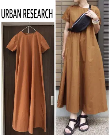 URBAN RESEARCH A 라인 코튼 맥시 원피스 새상품급
