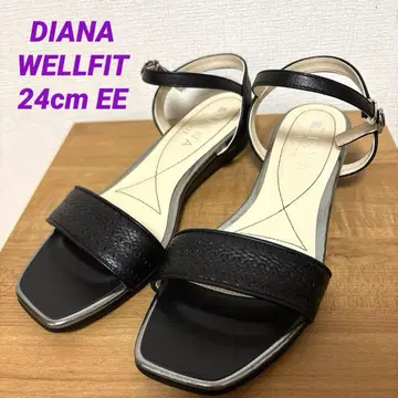 최종 가격 미사용품 DIANA WELLFIT 샌들 블랙 24cm EE