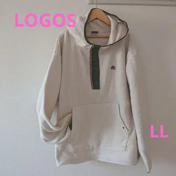 새상품급 LOGOS 플리스 후드티 LL 사이즈 루즈한 아웃도어 캐주얼