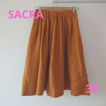 SACRA 플레어 스커트 38 오렌지 인기